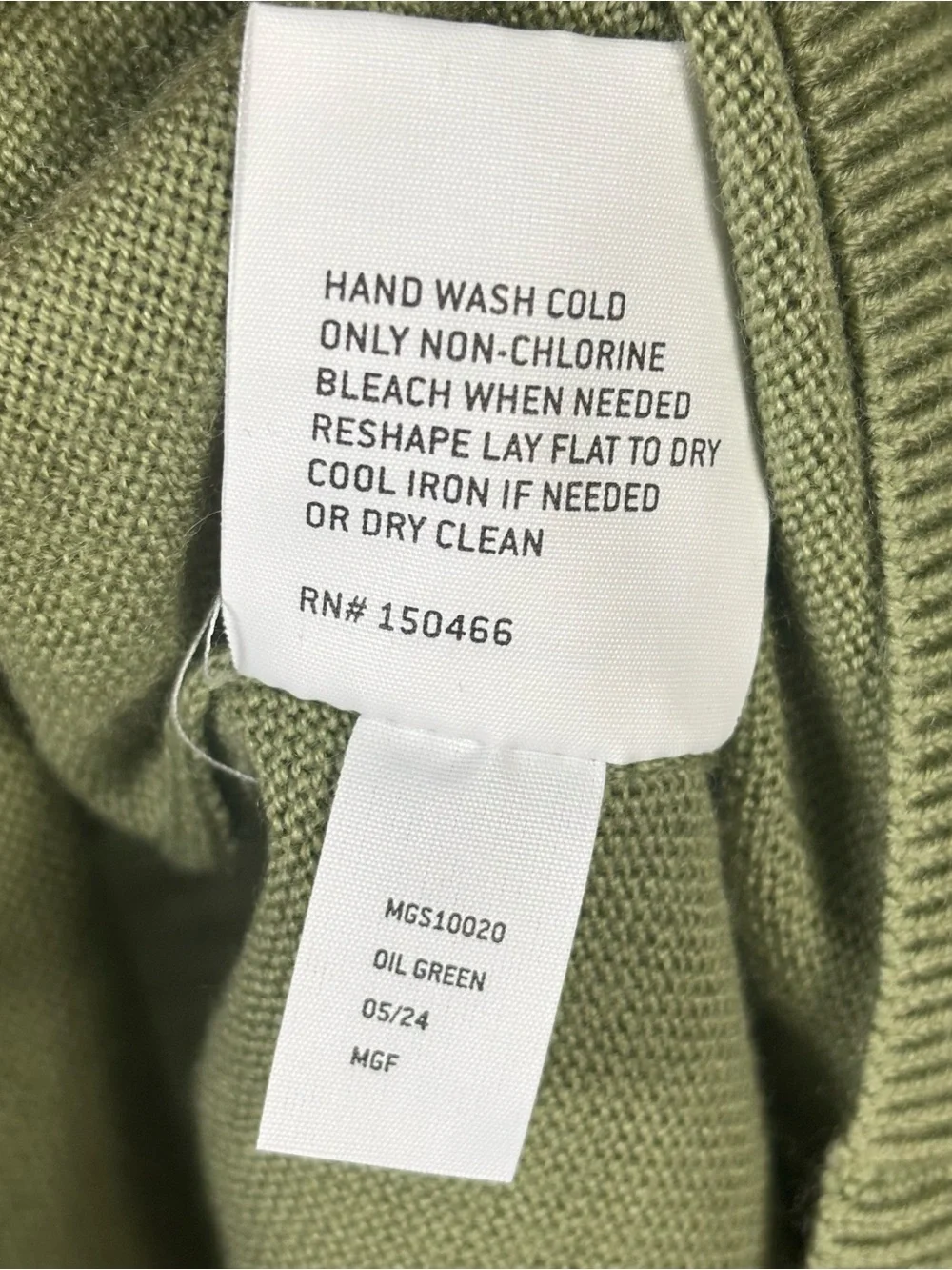 The Commons 1/4 Zip Merino Wool Knit Sweater Green Preppy Minimalist Size XL